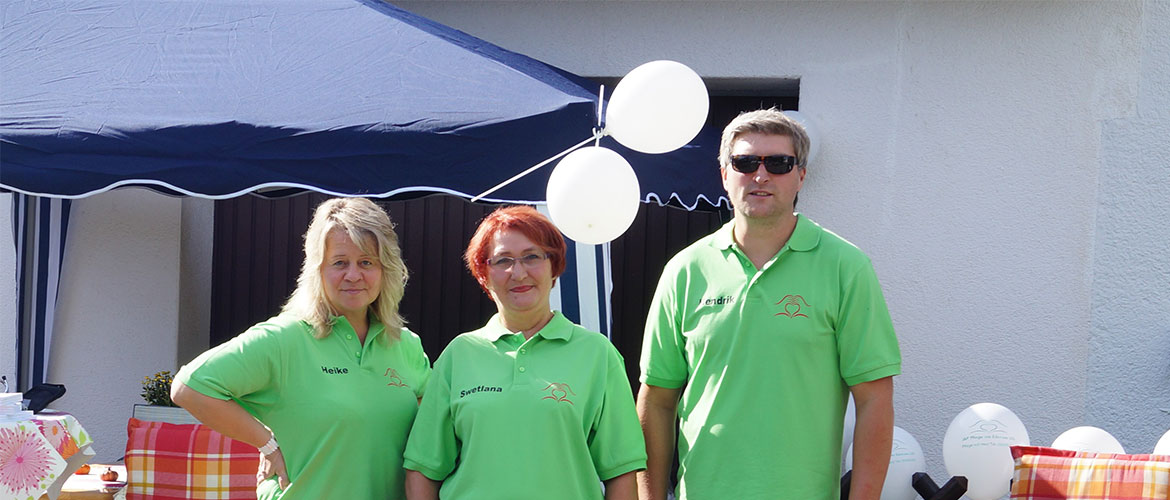 Wir sind für Sie da! Ihr Team der ambulanten Pflege mit Herz